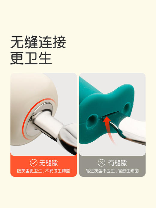 世喜叉勺儿童学吃饭训练自主进食饭勺不锈钢 商品图3