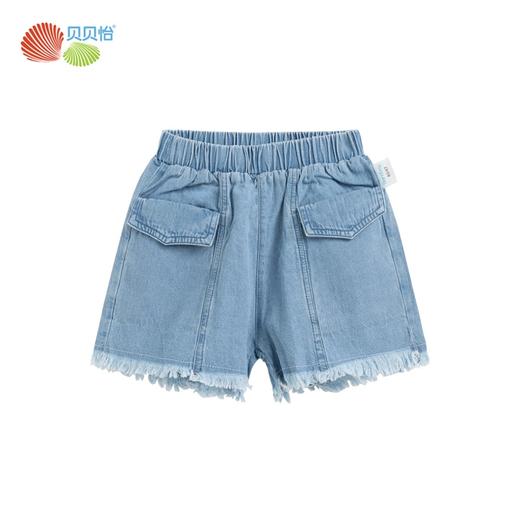 贝贝怡夏季新品儿童牛仔短裤小清新时尚潮流款女童短裤222K2374
 商品图6
