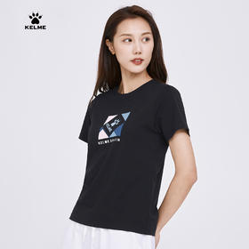 KELME卡尔美T恤女2022夏季新款棉圆领透气宽松百搭运动短袖上衣6227TX2009