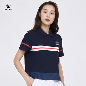 KELME卡尔美短袖POLO衫女工作服2022夏新款透气运动T恤6227PL2004