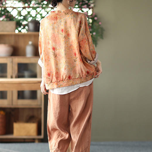 裁缝学苑AQ50棉麻衬衫纸样上衣亚麻女装长袖V领碎花外套打版裁剪 商品图4