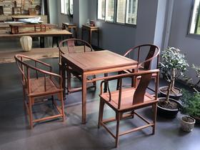 红桥红  家具严选  缅甸花梨（大果紫檀）  【如意休闲桌五件套】