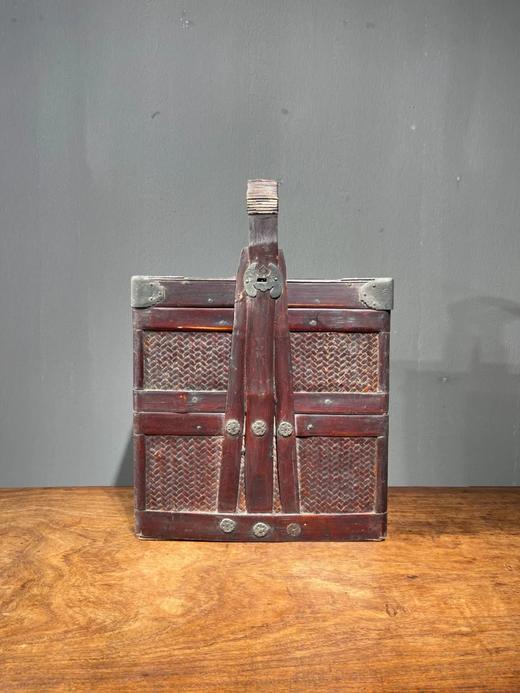 竹编髹漆双层提梁食盒，顺丰包邮 商品图5