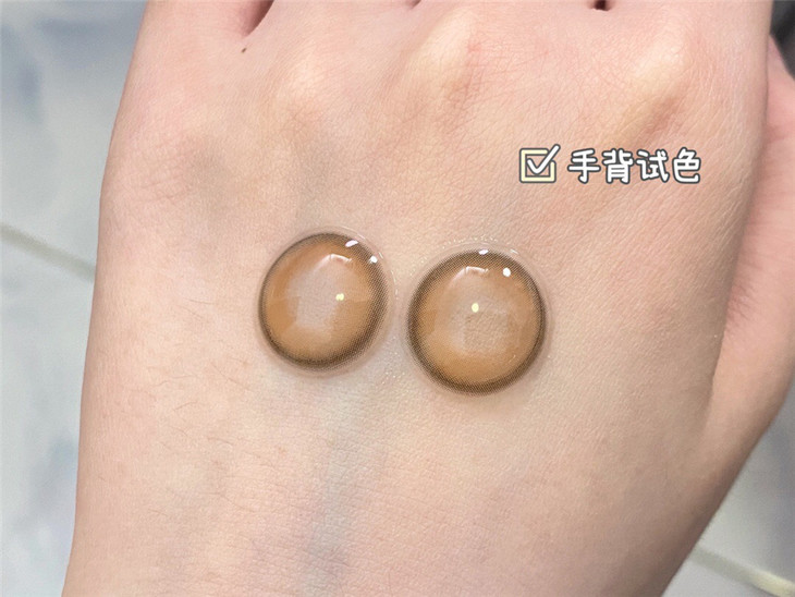 SERLTYCA年抛隐形眼镜 K4焦糖奶茶14.5mm 1副/2片-VVCON美瞳网6