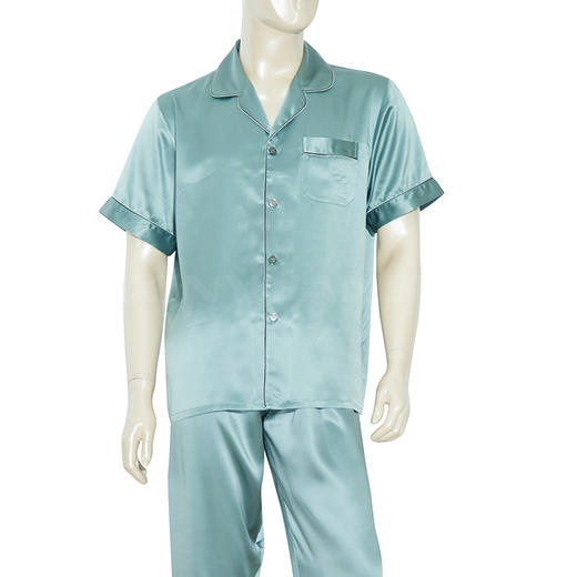 鑫缘 真丝男睡衣套 HD0020 商品图6