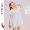 littletime女童纯棉娃娃领连衣裙泡泡袖2022夏季新款韩版女孩裙子 商品缩略图0