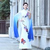 CJH-1221走秀复古优雅中国风大气舞台表演改良版演出服长款旗袍连衣裙 商品缩略图3