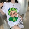 黛唯梵 抖音同款设计感小众短袖t恤女夏季新款韩版印花宽松上衣潮七夕情人节 商品缩略图1