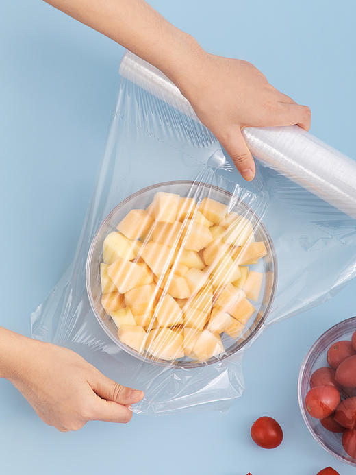 茶花 保鲜膜一次性厨房家用水果蔬菜食品保鲜膜断点易撕款30*90cm/100cm 商品图7