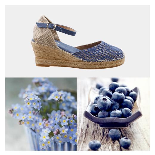 限时特价——西班牙原产手工制作时尚轻便超舒适女款草编鞋 2501G-蓝色 商品图6