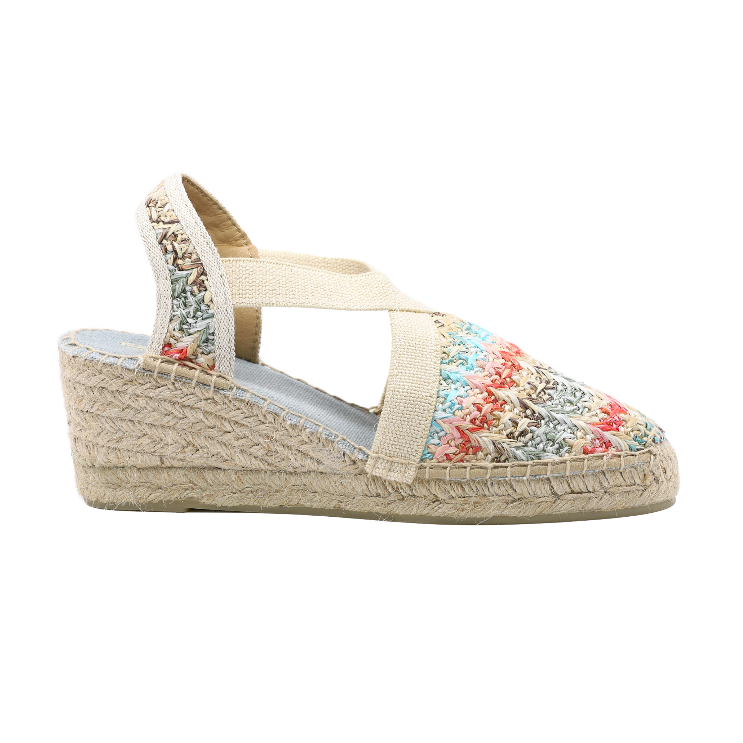 西班牙原产手工制作时尚轻便超舒适女款草编鞋 301HK-彩虹色