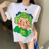 黛唯梵 抖音同款设计感小众短袖t恤女夏季新款韩版印花宽松上衣潮七夕情人节 商品缩略图3