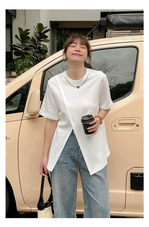 （清仓现货）【社群供W】项链开衩T恤 商品图4