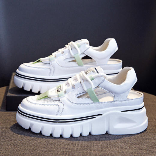 BZLR-B9910新款潮流时尚气质休闲圆头厚底镂空凉鞋 商品图6