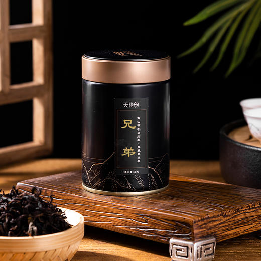 天池茶业 珍稀品种乌岽单丛茶 兄弟 芝兰香特级凤凰单枞送礼春茶乌龙罐装50g 商品图2