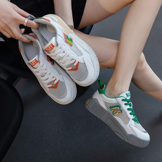 AXXC-233-1春夏新款厚底透气运动女鞋百搭板鞋 商品图0