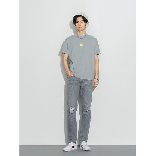 Lee商场同款22春夏新品舒适圆领印花多色男短袖T恤棉LMT0015064DR 商品图2