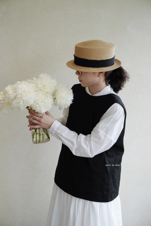 ROBE de PEAU复古白/黑色2ways马甲 商品图3