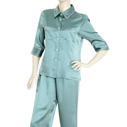 鑫缘 真丝女睡衣套 HD0010 商品图8