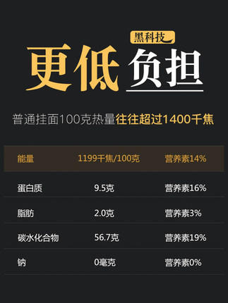 荞工坊纯荞麦面条138g/袋全麦乔麦无糖精芥麦面0盐低脂肪粗粮主食 商品图2