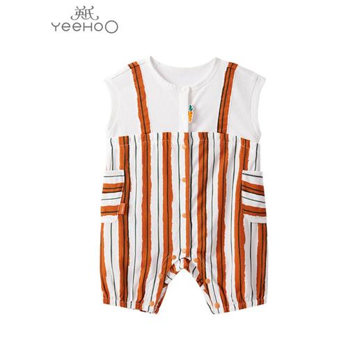 英氏男宝宝哈衣夏季无袖薄款连体衣2022新款夏装爬服YRHBJ22294A 商品图0