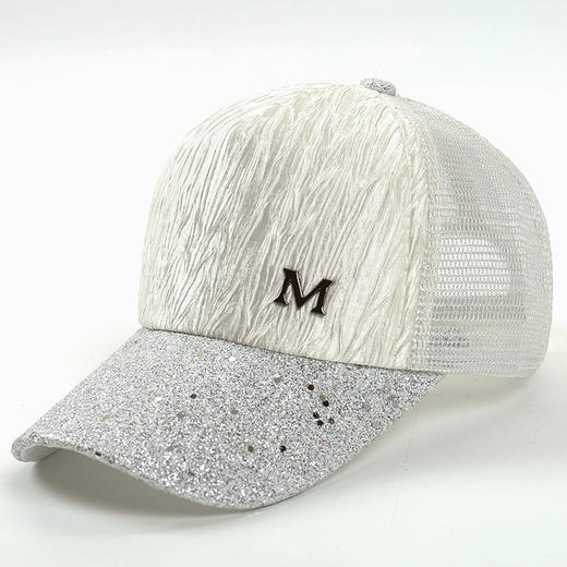 新款褶皱M标棒球帽户外遮阳鸭舌帽韩版太阳帽 商品图5