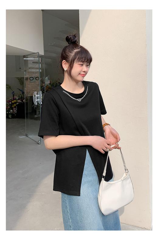 （清仓现货）【社群供W】项链开衩T恤 商品图5