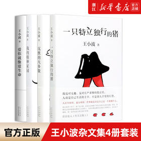 【新华书店旗舰店官网】王小波套装4册一只特立独行的猪+沉默的大多数+爱你就像爱生命+我的精神家园中国现当代文学散文随笔书籍