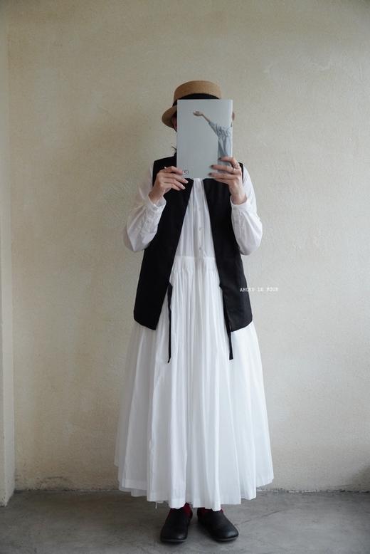 ROBE de PEAU复古白/黑色2ways马甲 商品图4