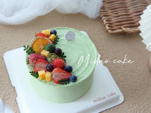 淡奶油蛋糕系列｜抹茶水果淡奶油~日本宇治抹茶~小清新~ 商品图1
