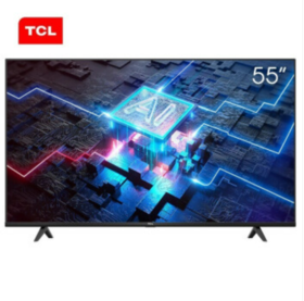TCL 55G60 55英寸液晶电视机 4k超高清 人工智能 HDR防蓝光 黑色