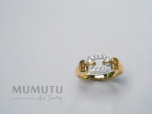 18K 方形嘉德钻石戒指 商品图0