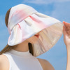 JC-N2-M1865（渐变魔术贴白胶空顶）UPF50+梦幻渐变色系黑胶空顶帽女夏季新款大沿遮阳帽 商品缩略图3