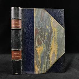 【法语】限量版工坊特装本！1914年 古尔蒙《给亚马逊的信》 1幅插图 真皮精装32开