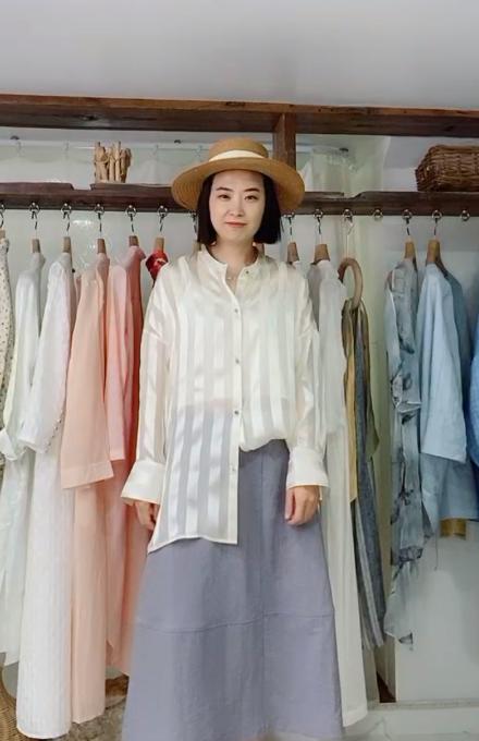 【抖音专属】夏款衬衣（22710363-凝脂） 商品图0