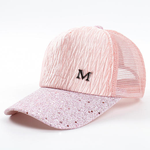 新款褶皱M标棒球帽户外遮阳鸭舌帽韩版太阳帽 商品图1