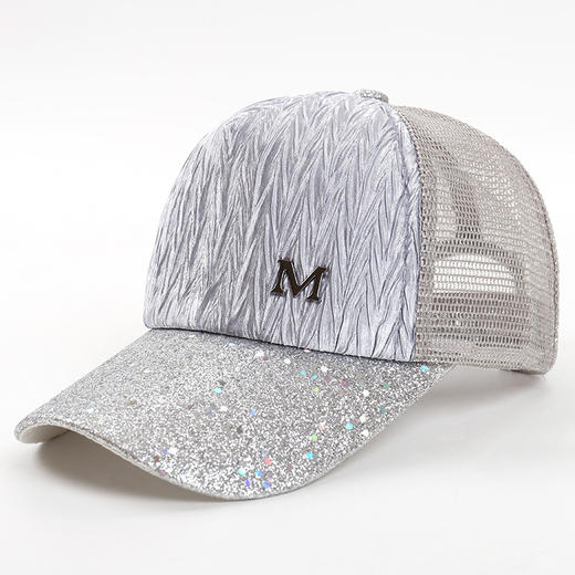 新款褶皱M标棒球帽户外遮阳鸭舌帽韩版太阳帽 商品图7