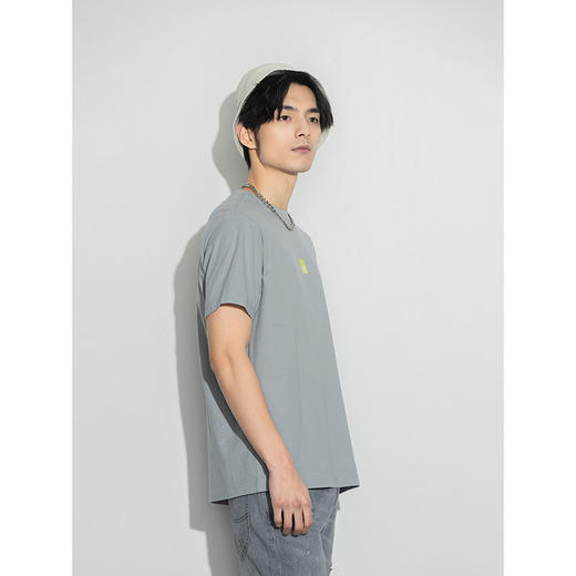 Lee商场同款22春夏新品舒适圆领印花多色男短袖T恤棉LMT0015064DR 商品图3