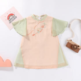 拉比-童衣类（夏）F2密语国风连衣裙虾红