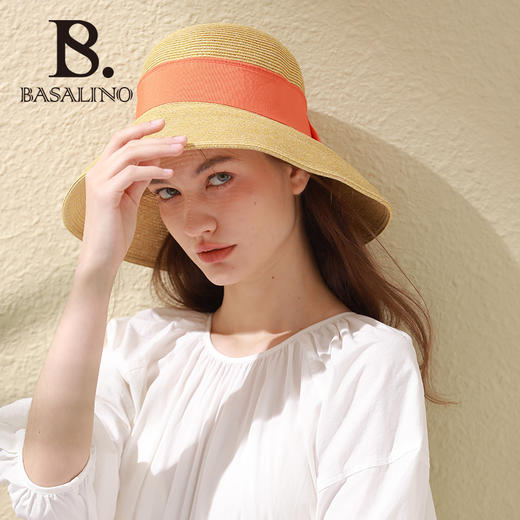 Basalino赫本风防晒草帽女UV防紫外线渔夫帽草帽BA015 商品图4