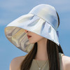 JC-N2-M1865（渐变魔术贴白胶空顶）UPF50+梦幻渐变色系黑胶空顶帽女夏季新款大沿遮阳帽 商品缩略图7