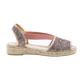 西班牙原产手工制作时尚轻便超舒适女款草编鞋 255GL-裸粉色