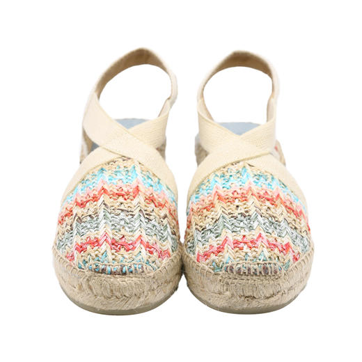 西班牙原产手工制作时尚轻便超舒适女款草编鞋 301HK-彩虹色 商品图2