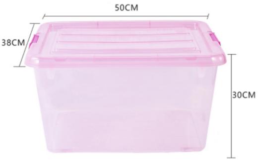 茶花55L大容量透明整理箱35L收纳箱储物箱2825/2824 商品图5