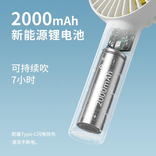 几素小风扇手持便携式随身小型迷你usb充电款手拿学生宿舍办公室桌面电风扇超静音大风力宝宝吹饭吹辅食夏天 商品图6