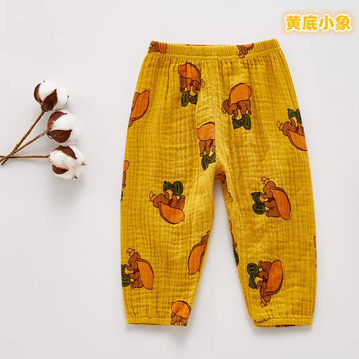 【舒适透气 远离蚊虫叮咬】婴幼儿绉布印花防蚊裤子 宝宝长裤夏季清凉透气哈伦吊档裤A类品质 商品图9