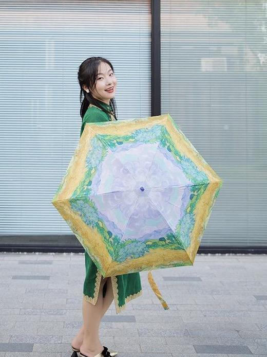 巨花痴小姐私物分享！英国【FULTON】英国女wang同款鸟笼伞！艺术家联名系列，Country Garden晴雨两用伞！ 商品图0