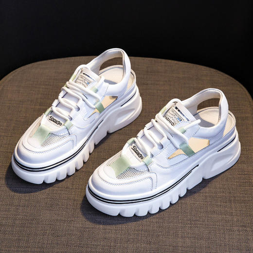 BZLR-B9910新款潮流时尚气质休闲圆头厚底镂空凉鞋 商品图3