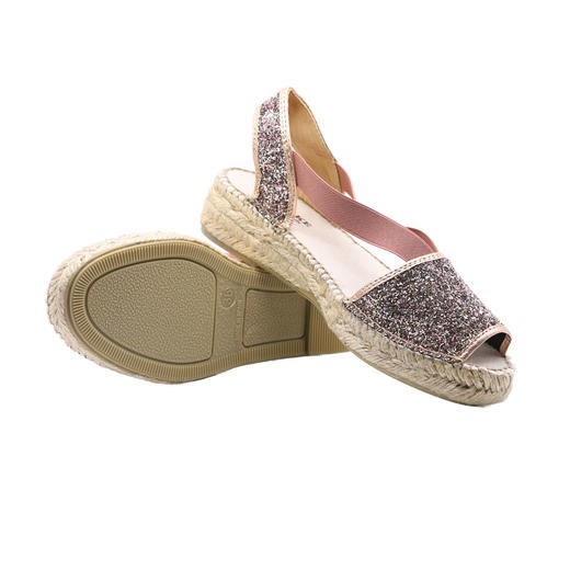 西班牙原产手工制作时尚轻便超舒适女款草编鞋 255GL-裸粉色 商品图3