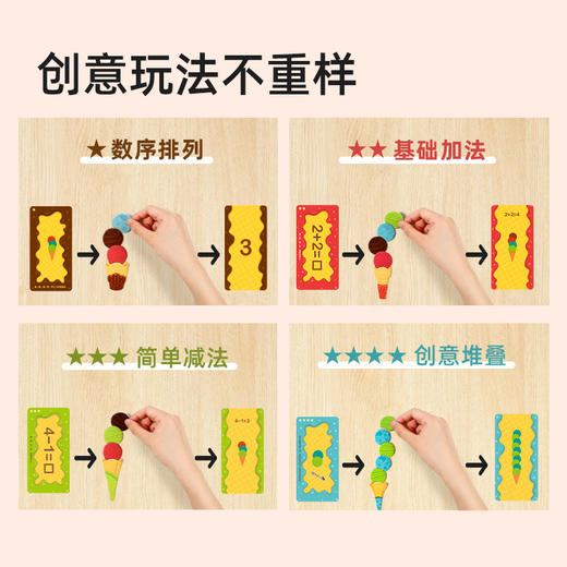 mideer弥鹿IQ系列儿童益智逻辑思维训练玩具数学加减法数字游戏卡 商品图4